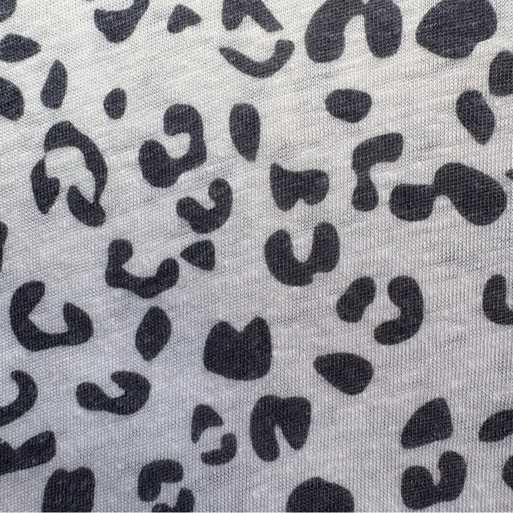 RAILS Sami Snow Leopard Linen Lyocell V Neck Long Sleeve Top S Y2K Animal Print - Picture 8 of 8